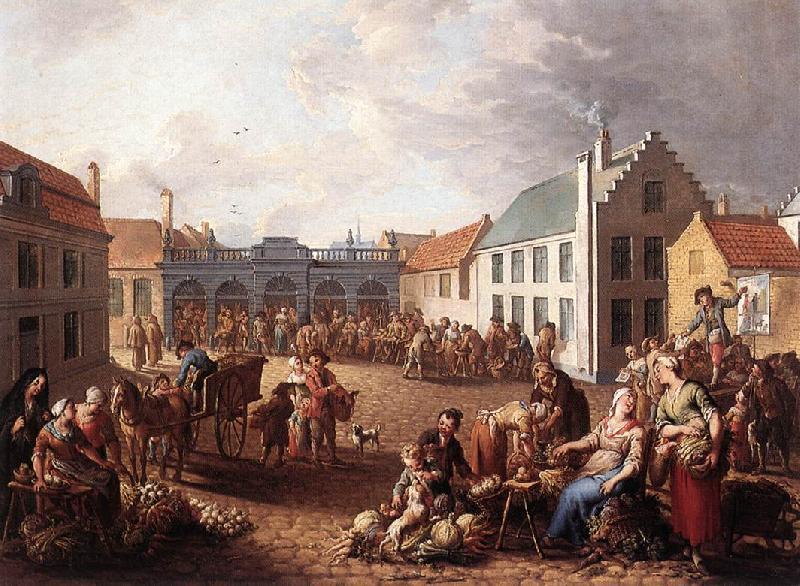 GAREMIJN, Jan Antoon The Pandreitje in Bruges dg oil painting picture